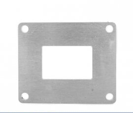 PATERE RETANGULAR C/ FURO INOX 