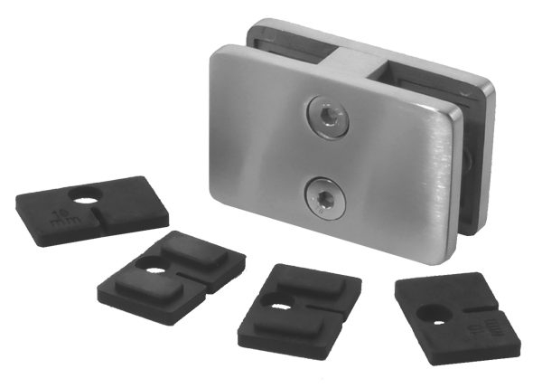 SUPORTE VIDRO DUPLO 45X70 180º INOX